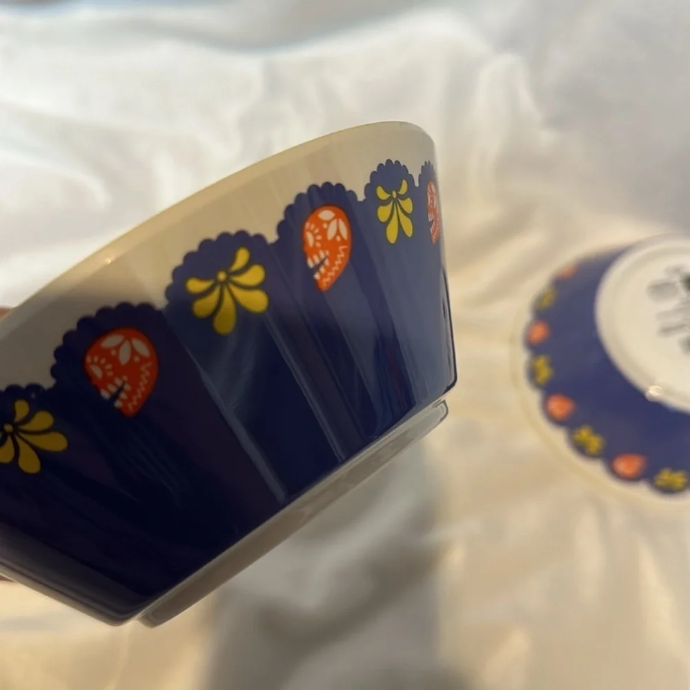 Dia Pacheco NWT Set of 2 Dia De Muertos Bowls